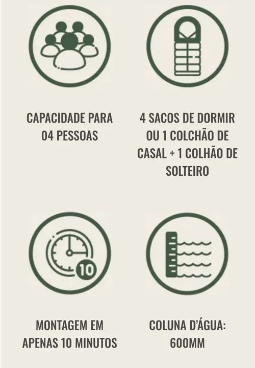 Barraca Aruba Coleman 4 Pessoas - Foto 2