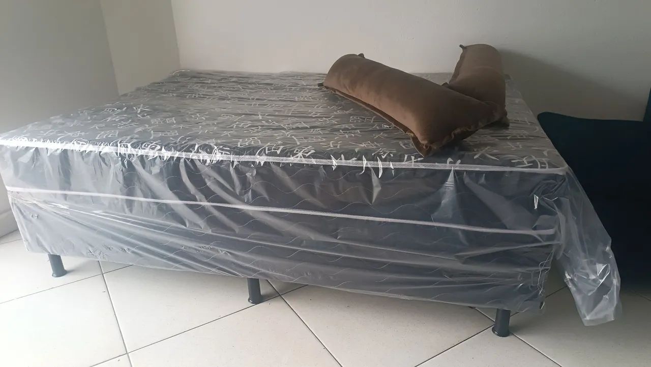 Cama box casal molas ensacadas 