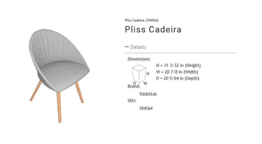 CADEIRA MARCA TOK STOK LINHA PLISS - Foto 2