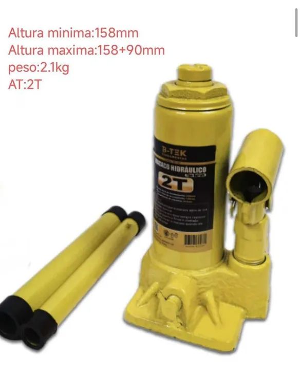 Macaco hidralico manual /tipo garrafa portatil 2T Btek - Foto 3
