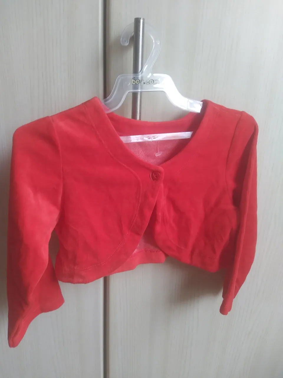 Bolero tamanho 3 e 4 ..Rosa vermelha lilás