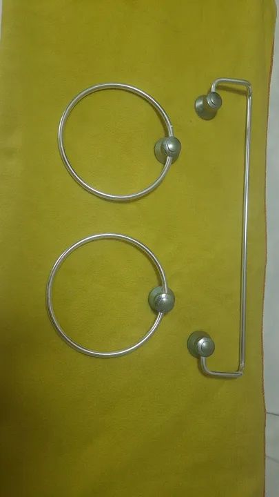 Kit de Toalheiro e Porta-Toalha em alumínio 