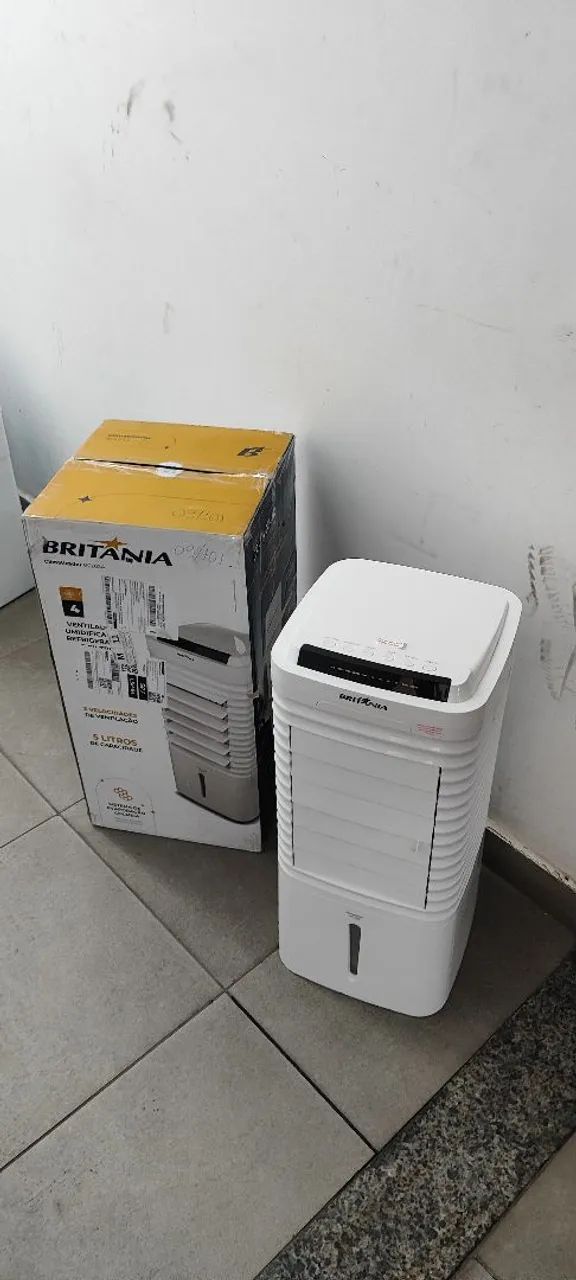 Climatizador de Ar Frio Portátil 5 Litros Britânia 4 em 1 novo 