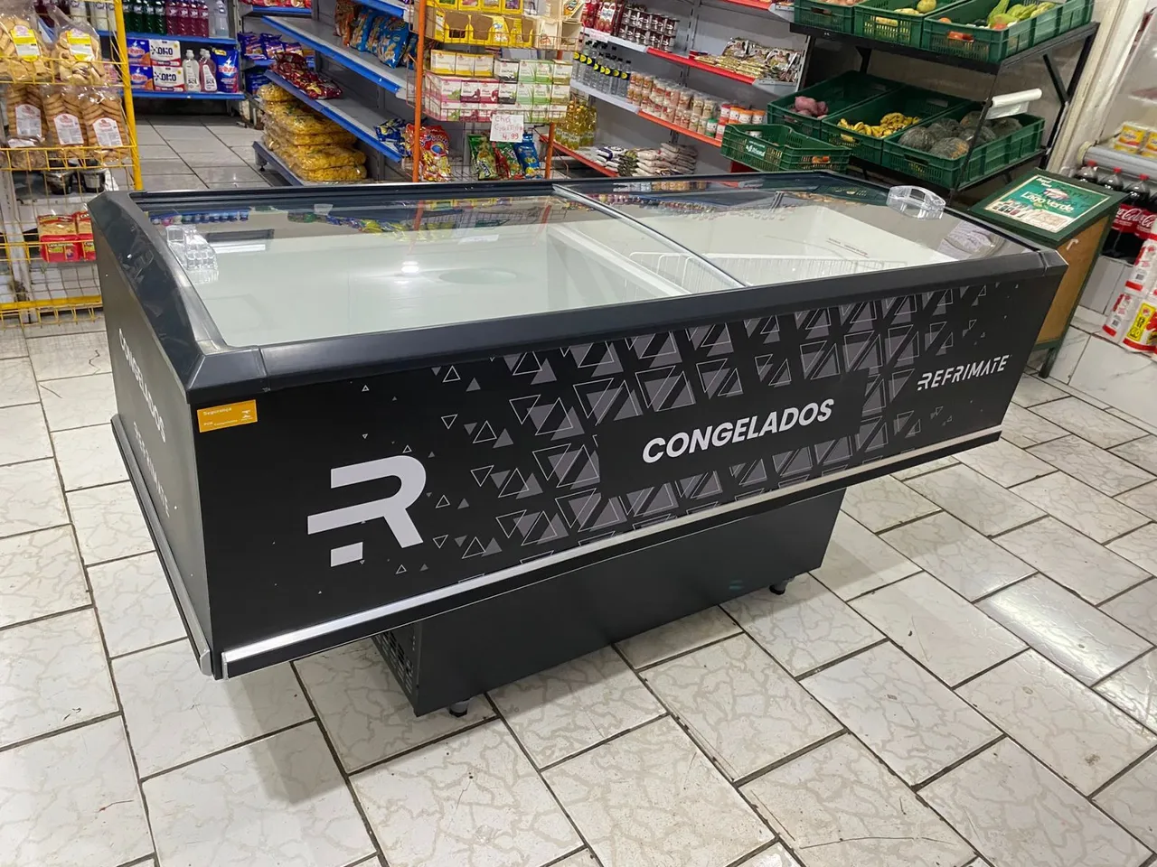 Balcão expositor horizontal ilha 2M congelados e resfriados Refrimate pronta entrega