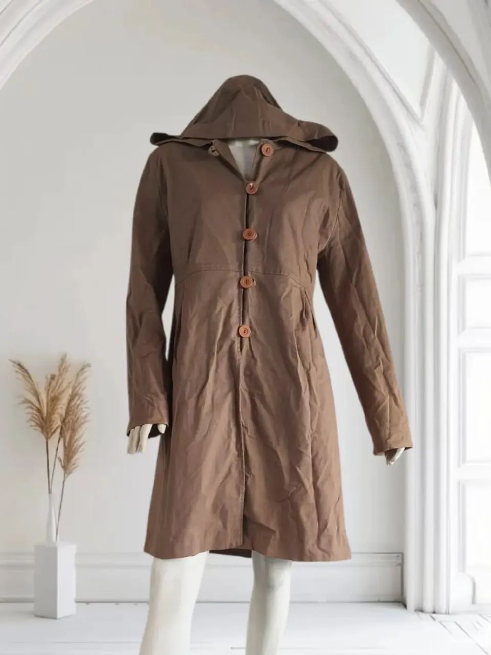 Trench Coat com capuz . 100% algodão 