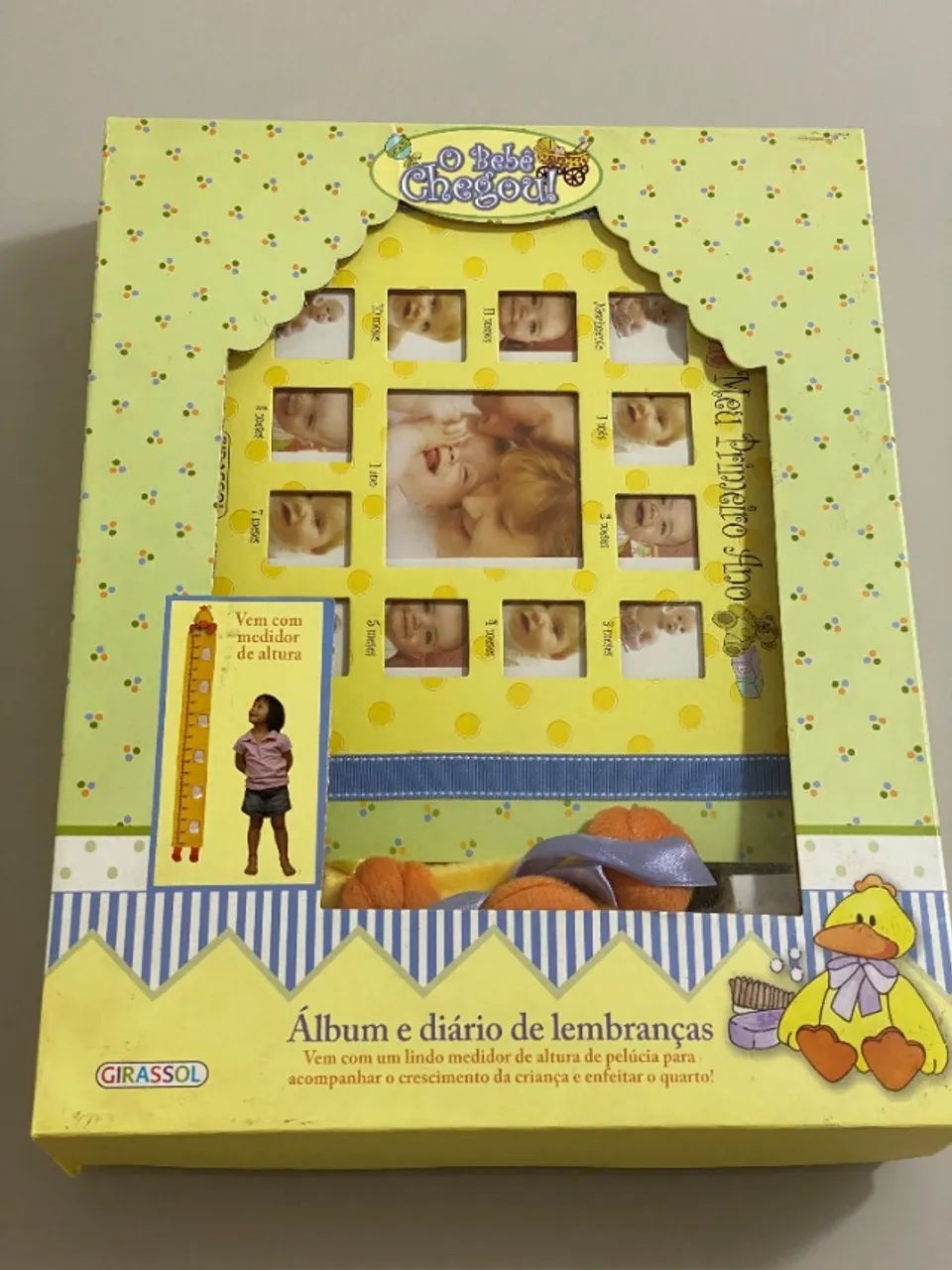 Álbum meu bebê chegou capa dura com regua altura - Foto 6