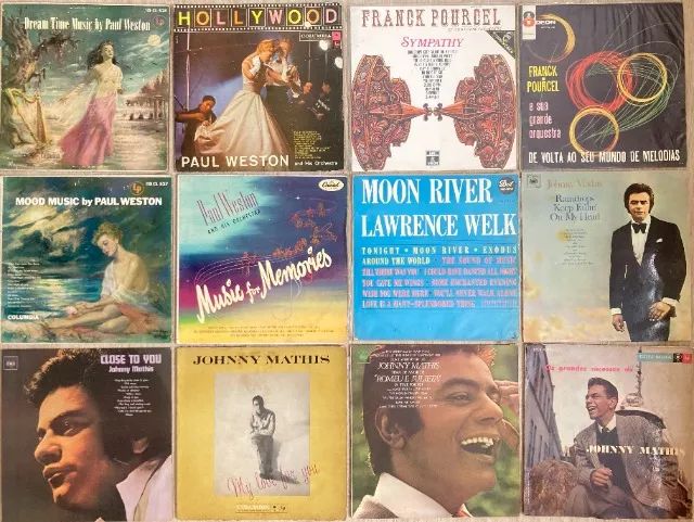 Paul Weston Orquestra, Frank Purcel, Johnny Mathis, Lawrence Welk- 12 LPs