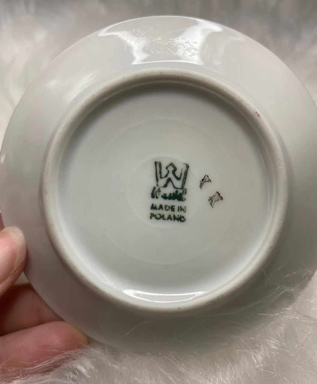 xicara de cafe floral de porcelana polonesa antiga - Foto 3