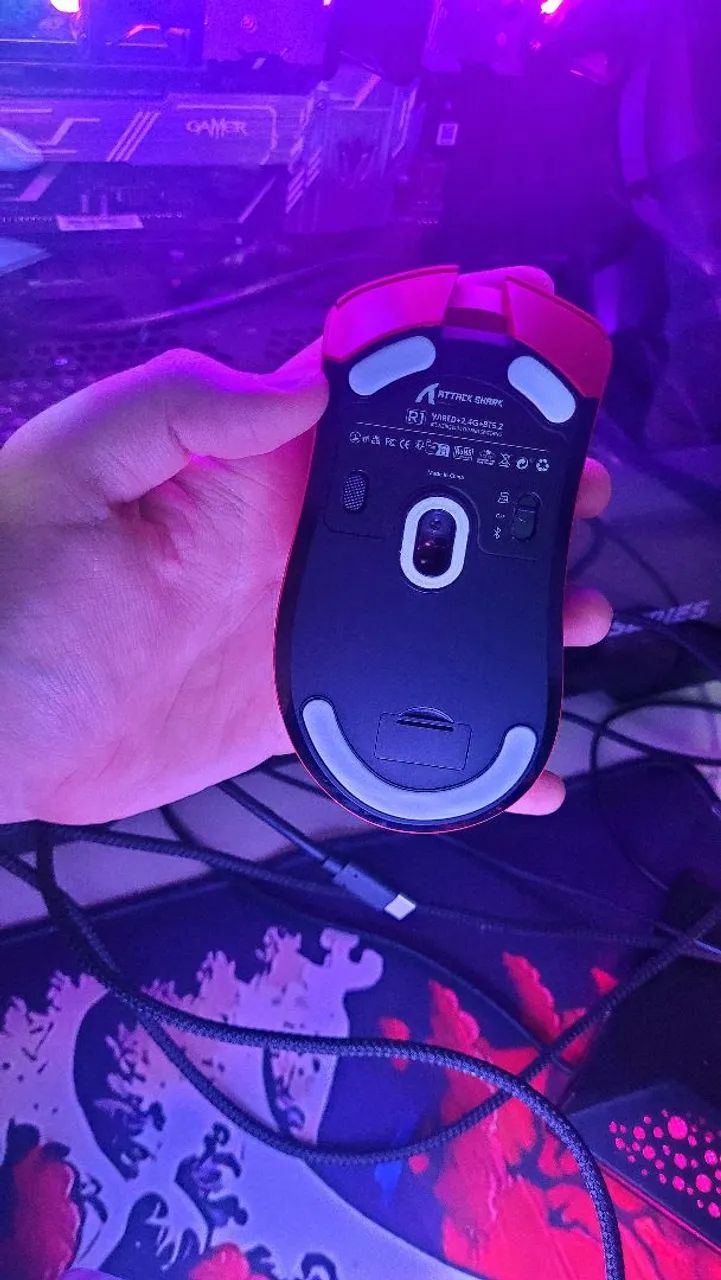 VENDO MOUSE GAMER ATTACK SHARK (NOVO) - Foto 5