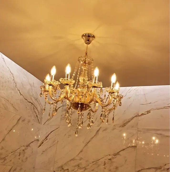 Lustre Champanhe - Iluminação sofisticada - Foto 3