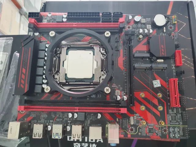Placa-mãe Para Pc X99 Lga 2011 V3 Rtl8111g Gigabit Lan Card + Processador Xeon 2670-v3 - Foto 4