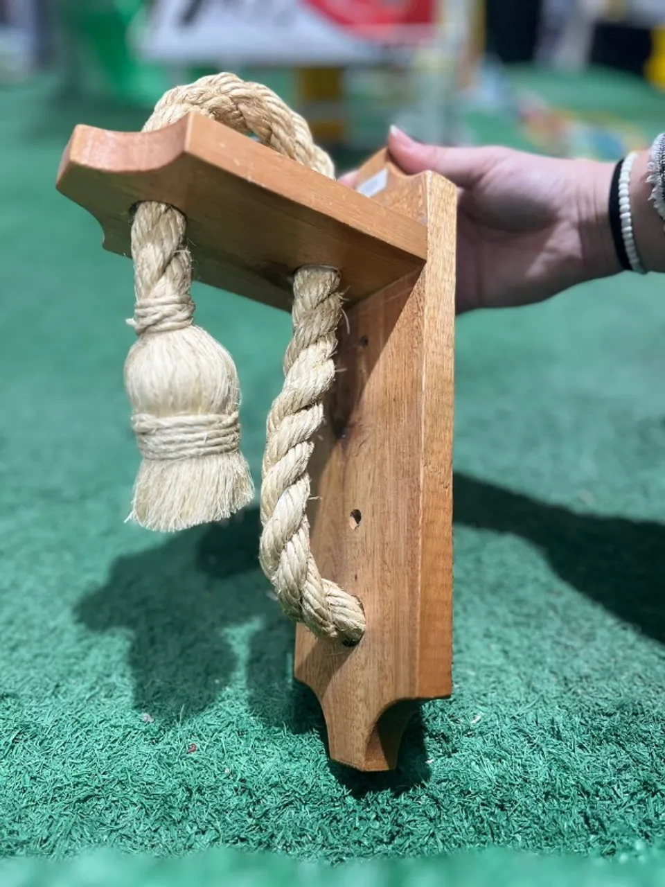 Luminária Artesanal para parede com Cordinha para Lâmpada