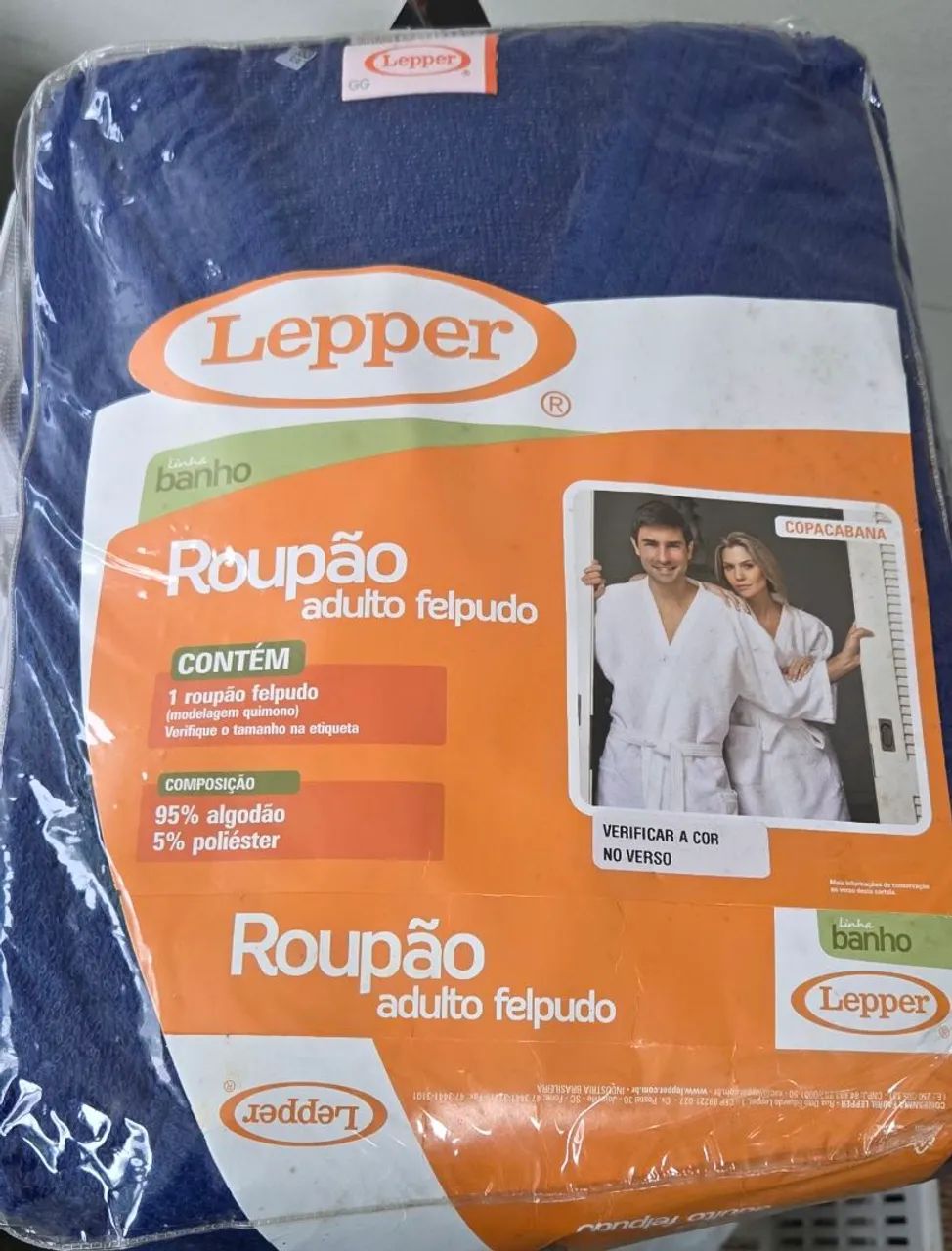 Roupão Adulto Felpudo Lepper - GG - Novo