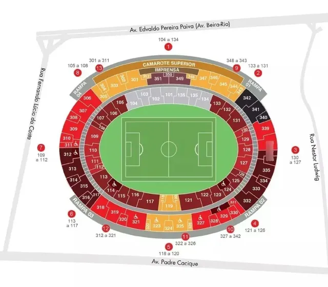 VENDO CADEIRA PERPÉTUA ESTÁDIO BEIRA RIO