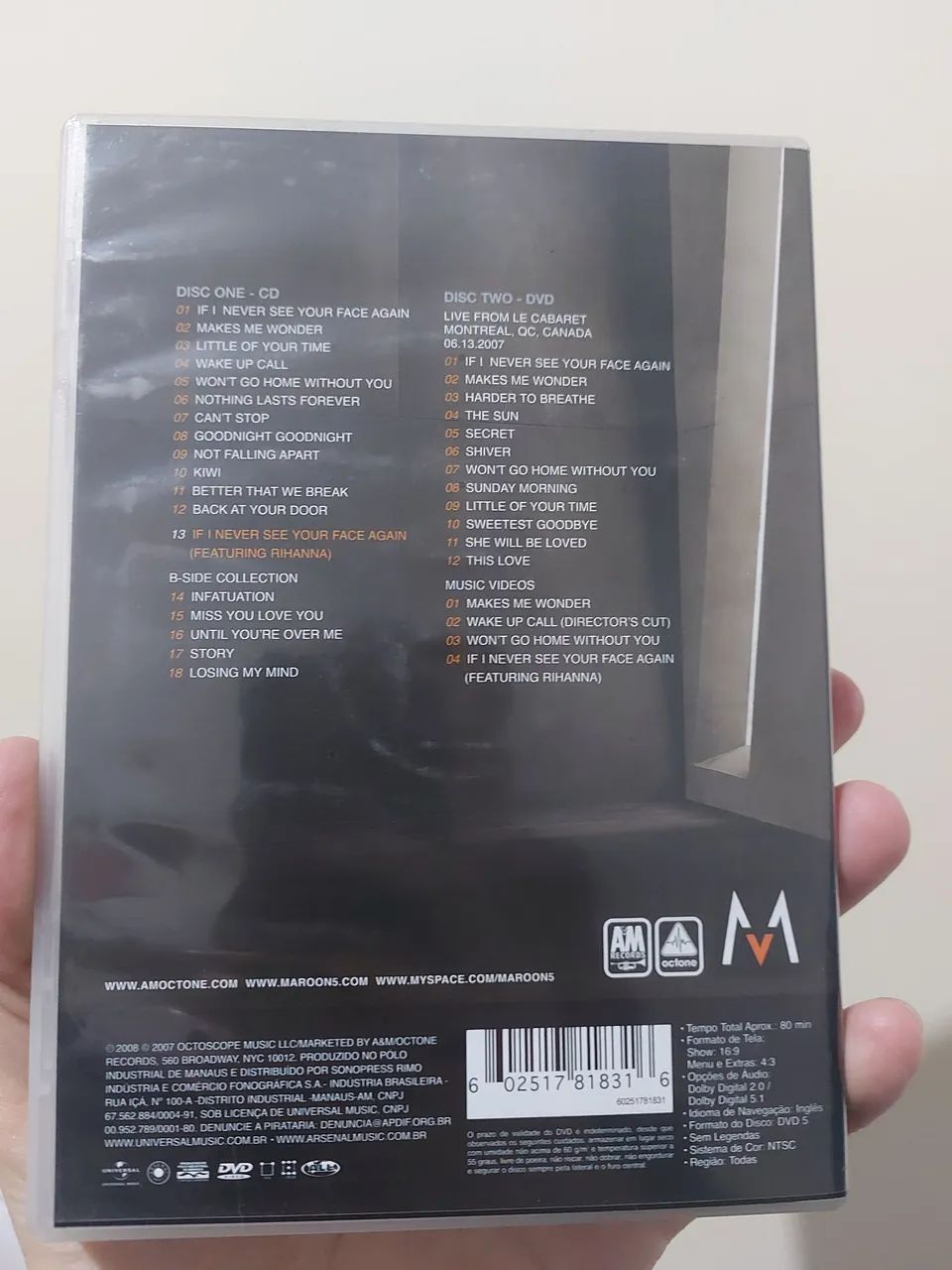 DVD Maroon 5 / Kung-fu Panda / O núcleo / Animais Incríveis - CDs