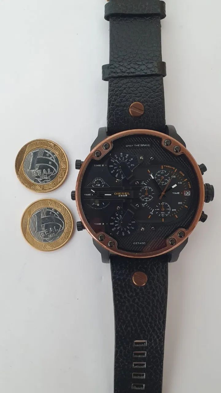 Relógio Diesel DZ 7400/7333 Timers Masculino Esporte Clássico Vintage - Foto 5