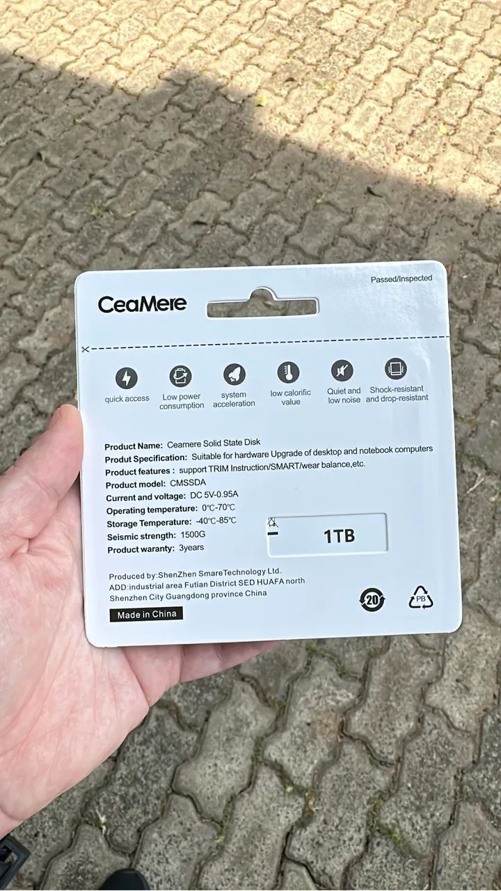 NOVO! SSD SATA Lacrado 1TB64842093349250121