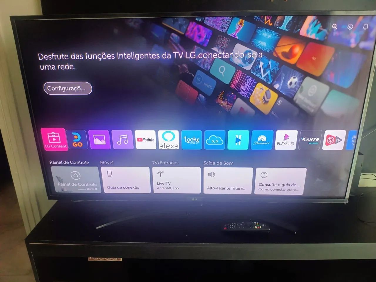 TV LG Smart 4K 55 polegadas pezinhos e controle smart Magic R$ 1450 - Foto 2