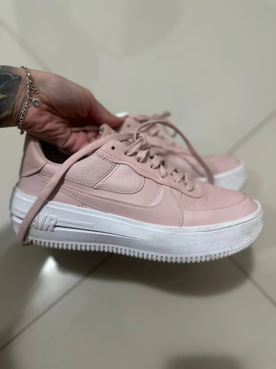 Tênis Nike Air Force Rosa Feminino Calçados Cristal, Porto