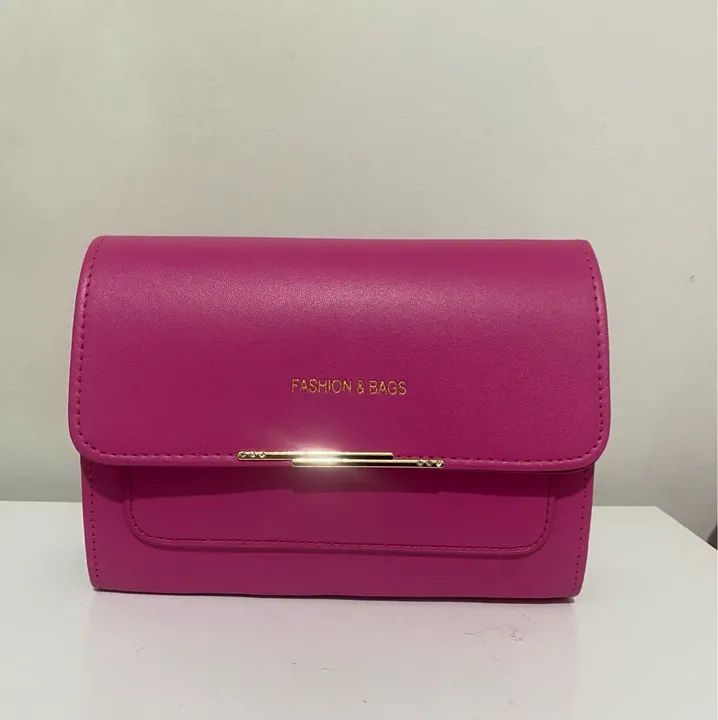 Bolsa de ombro rosa. 20 cm de comprimento - Foto 6