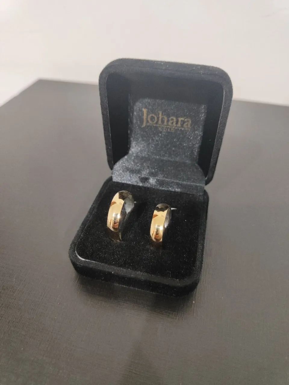 Par de alianças de prata com ouro 18k - Foto 5