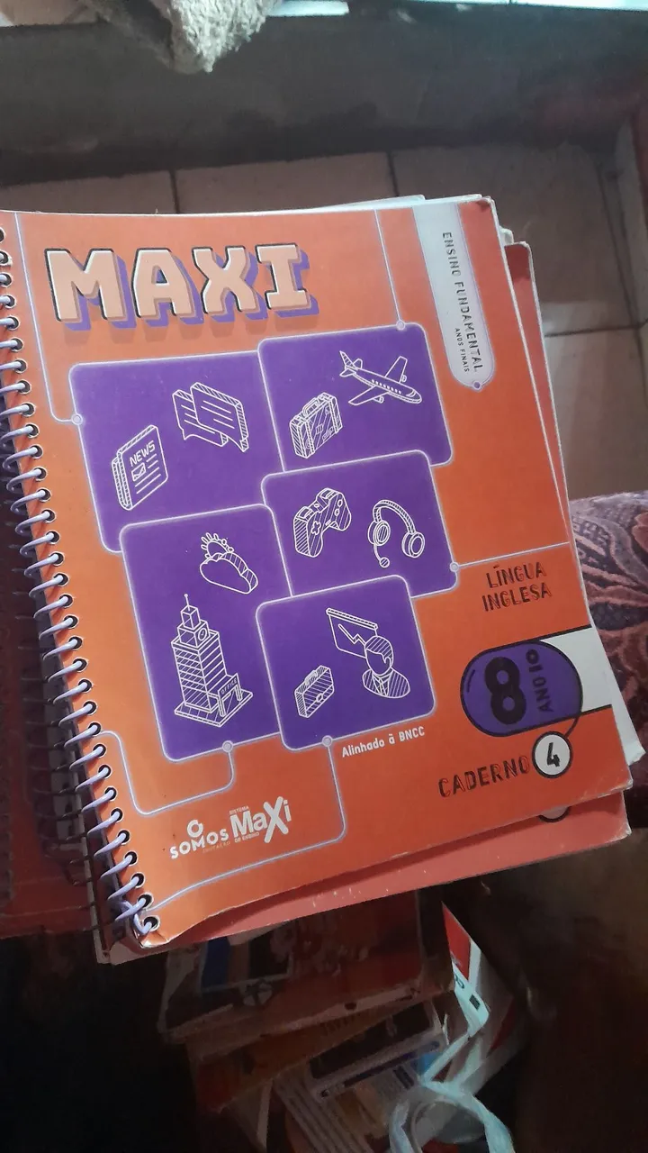 Caderno Inglês 8º Ano - Somos Maxi