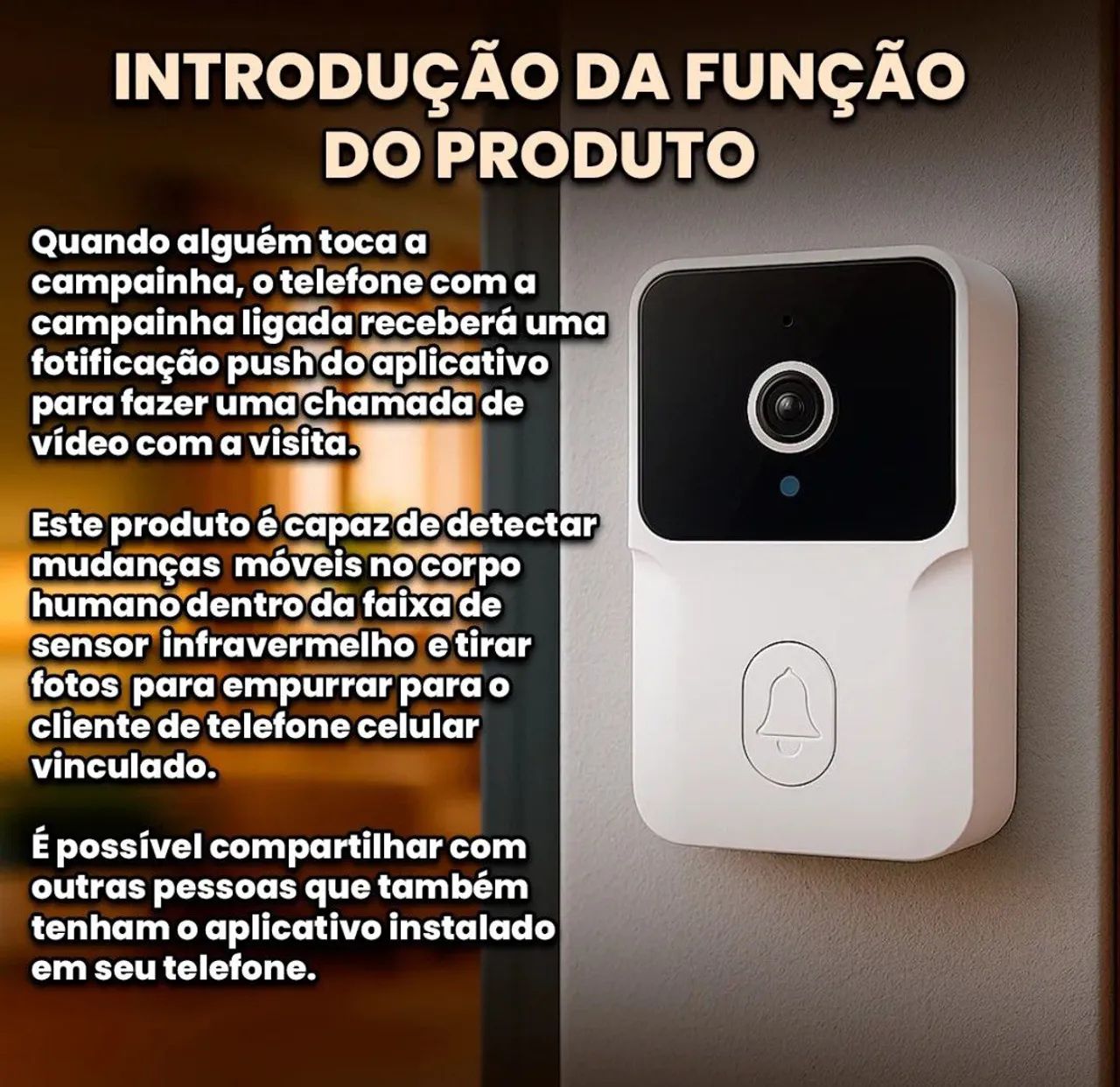 MINI CAMPAINHA INTELIGENTE<br>REF: X16<br> - Foto 6