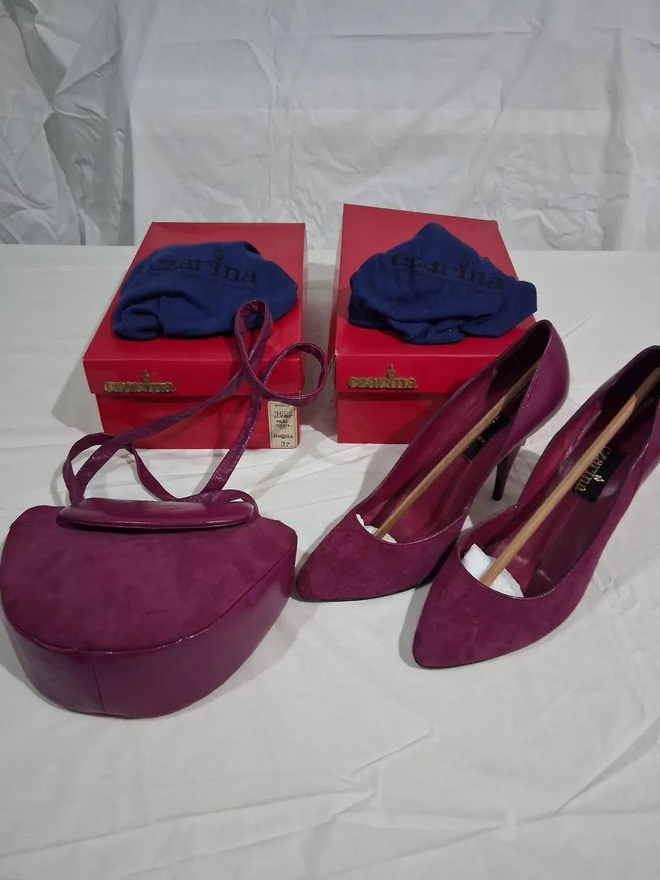 Kit Bolsa e Scarpin Czarina Bordô . Elegância e Sofisticação