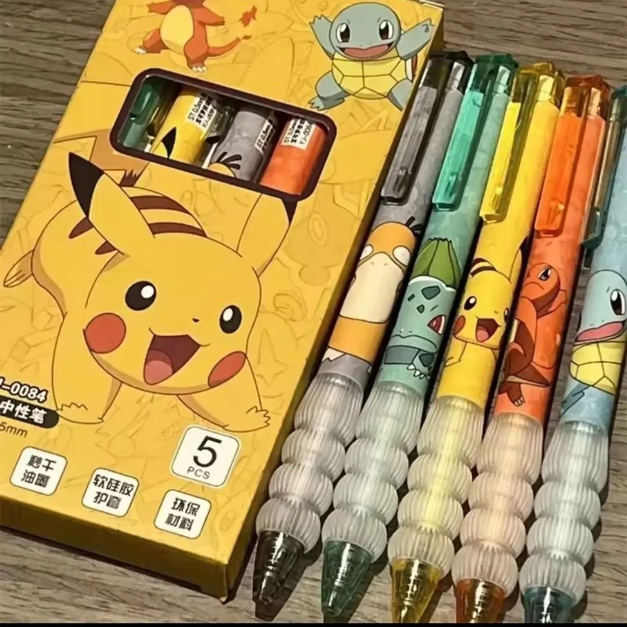Conjunto de 5 canetas do Pokémon 