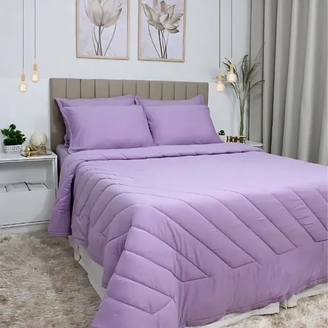 Cobre Leito Cama casal Lilás