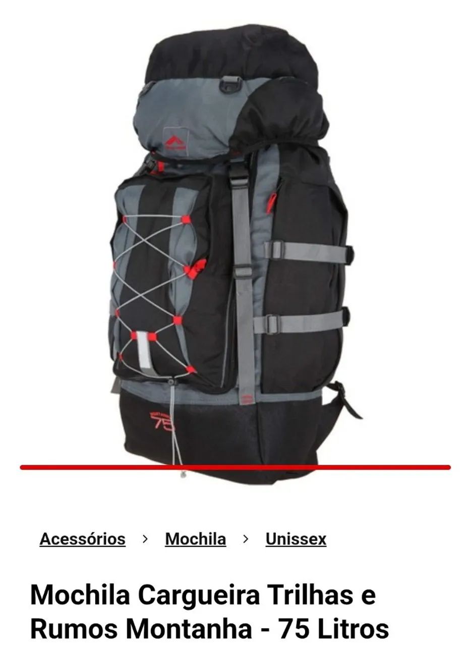 Mochila Cargueira Trilhas e Rumos Montanha - 75 Litros