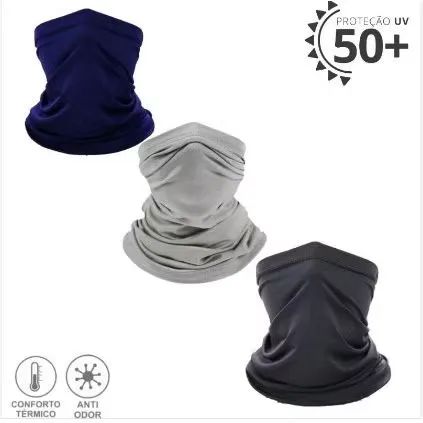 Máscara Multiuso Gorro Touca Balaclava Unissex Tubular UV50 Bandana - Foto 2