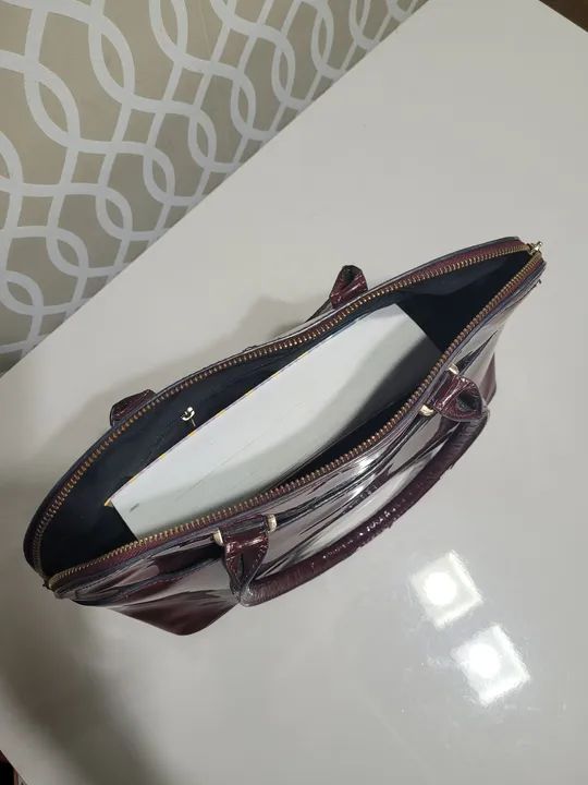 Bolsa de mão feminina em verniz - Foto 3