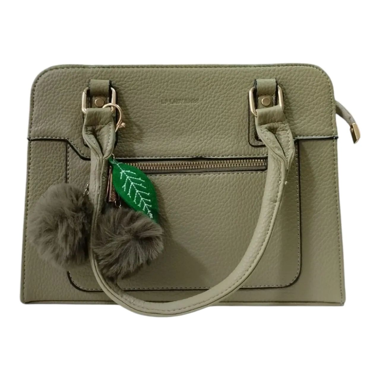 Bolsa de mão rosa em couro sintético - Foto 4