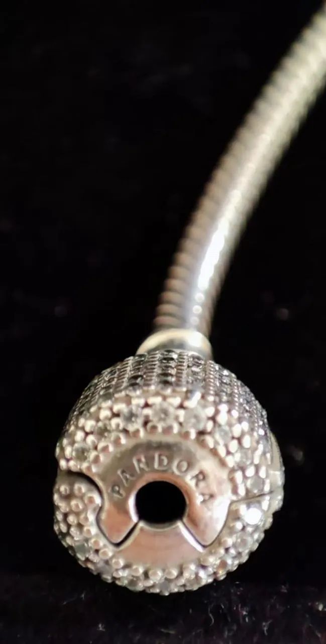 Pulseira Pandora Original edição especial na caixa com berloque em prata - Foto 3