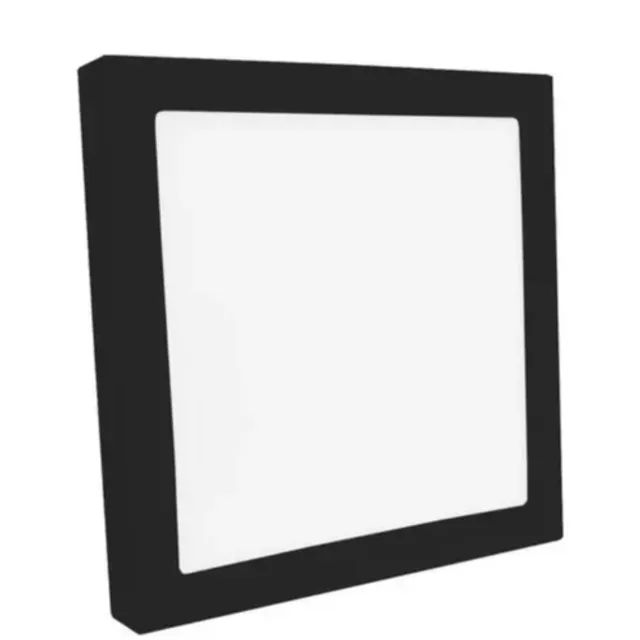 Painel Plafom Sobrepor Led 25w 30x30 Slim 6000k Capa Preta