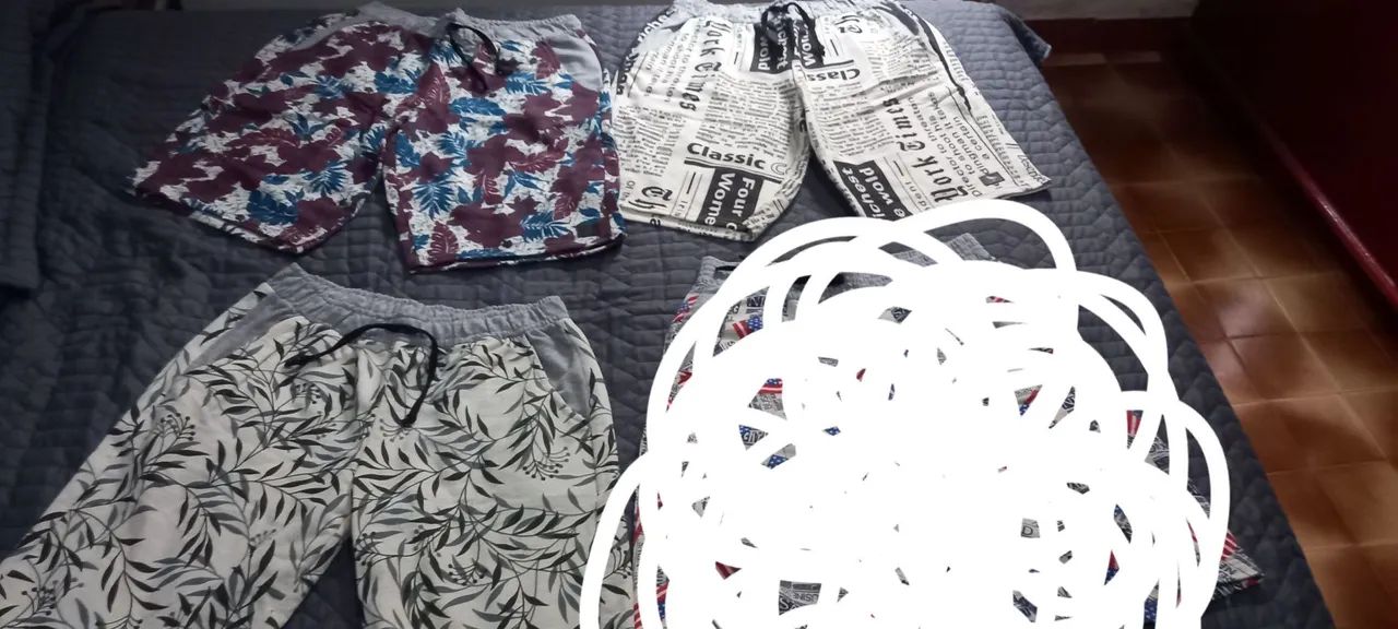 Shorts estampados - Diversos modelos, tamanho GG
