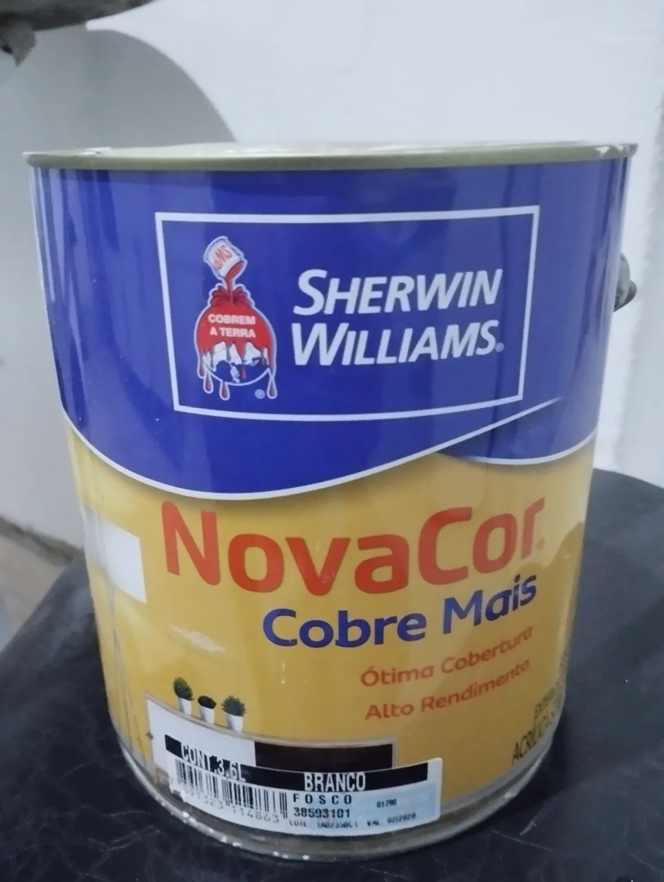 Tinta Nova Cor Cobre Mais Branco Fosco 3,6L Sherwin Williams