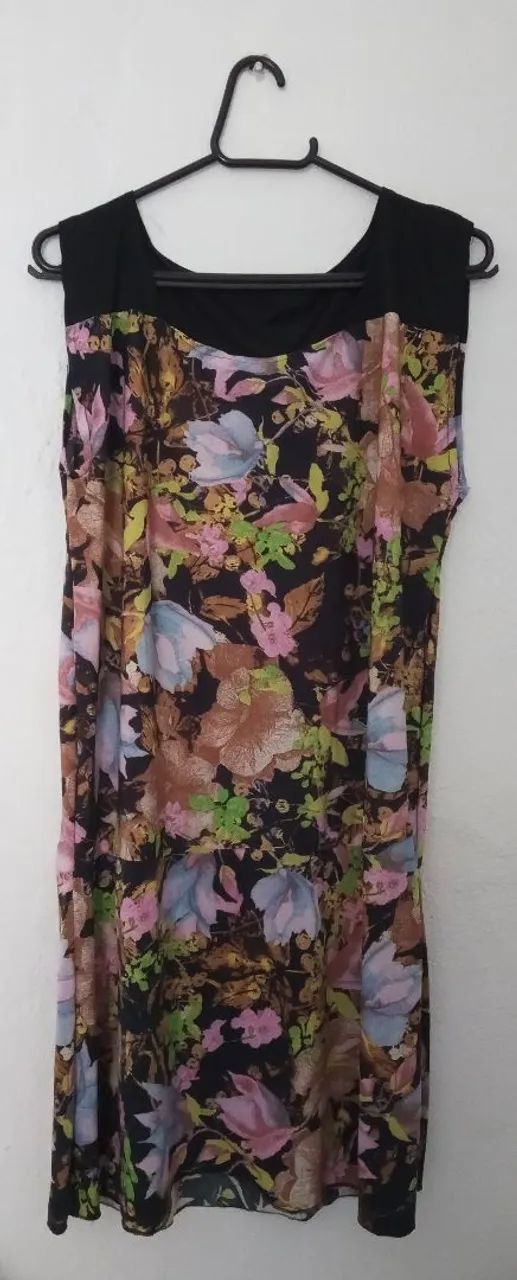Vestido Floral Azul - Tamanho G  - Foto 4