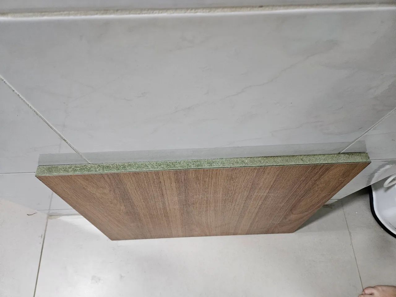 Placa de MDF resistente à umidade de 53 X 43cm, nao fitada, freijó. - Foto 4
