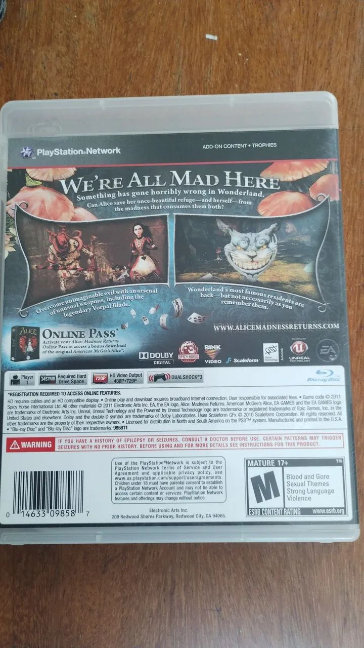 Alice: Madness Returns - PS3 - Foto 2