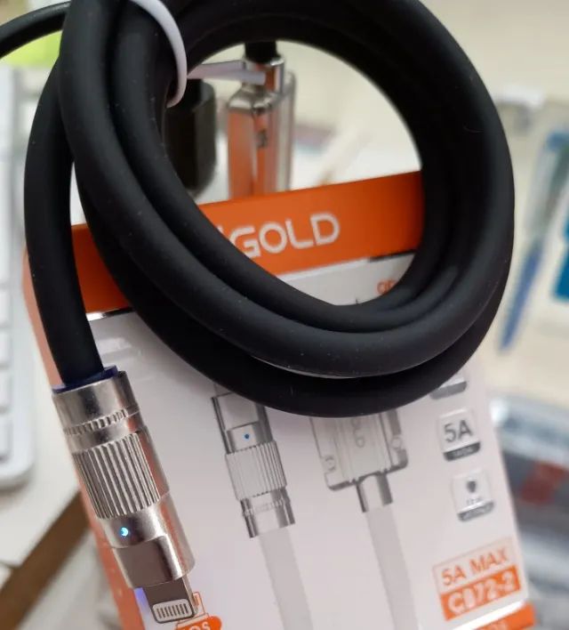 Cabo Tipo C - 5A Max A'Gold Premium Metal Force usb-c ..Leds - Foto 2