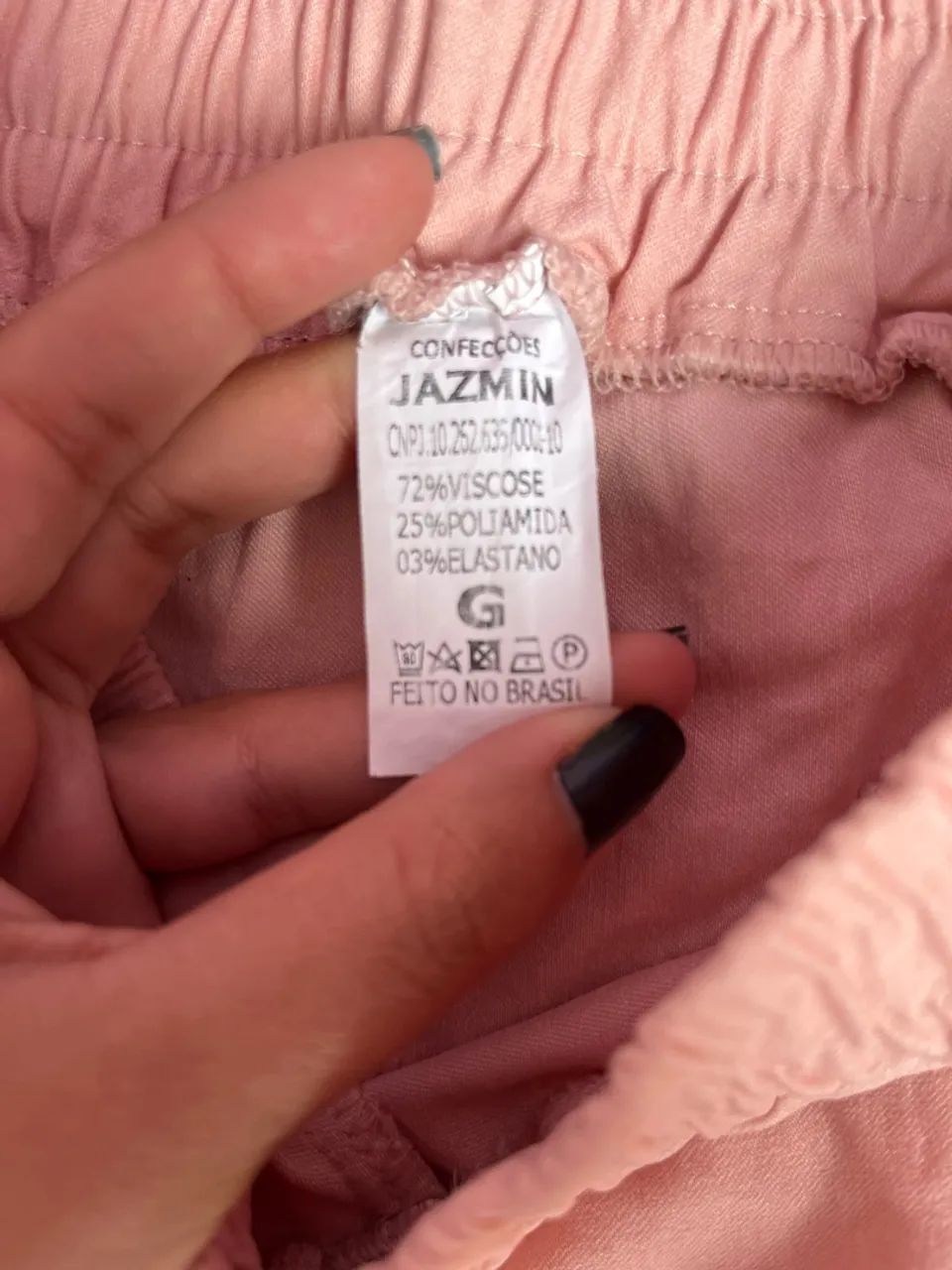 Calça justa Rosa com Detalhe Branco - Foto 3
