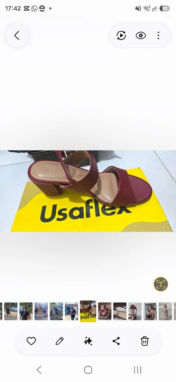 Sandália salto médio usaflex