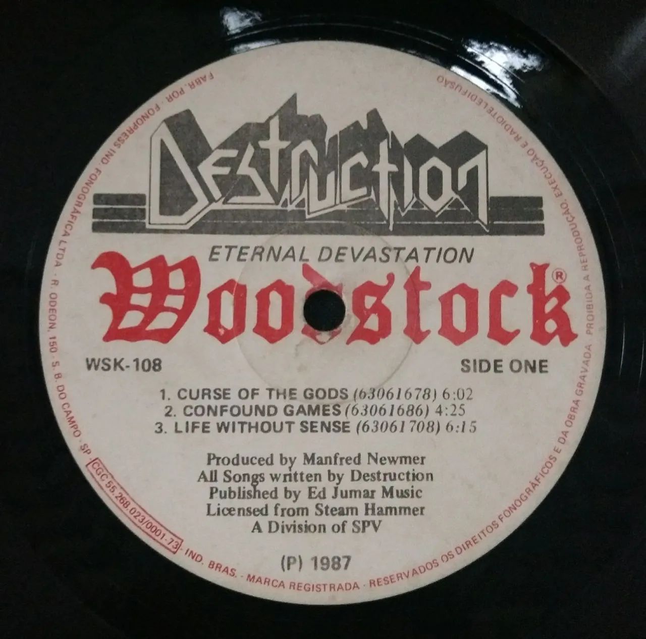 Lp Destruction - Eternal Devastation Nacional Woodstock 1987