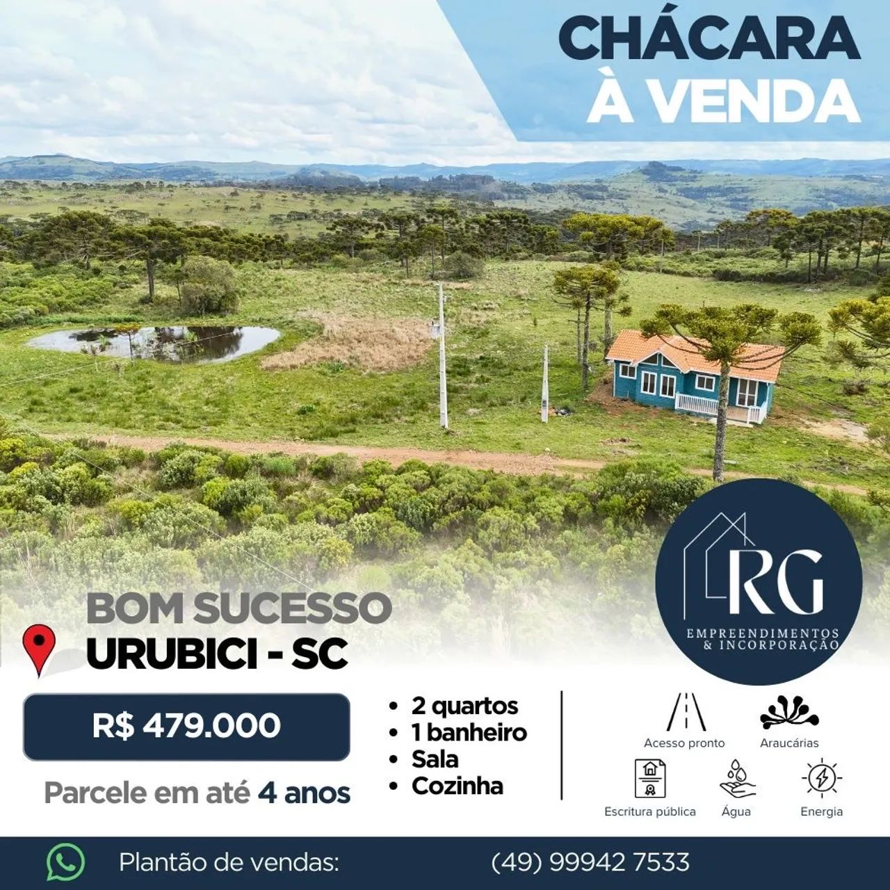 Sítio com casa em Urubici SC - Foto 5