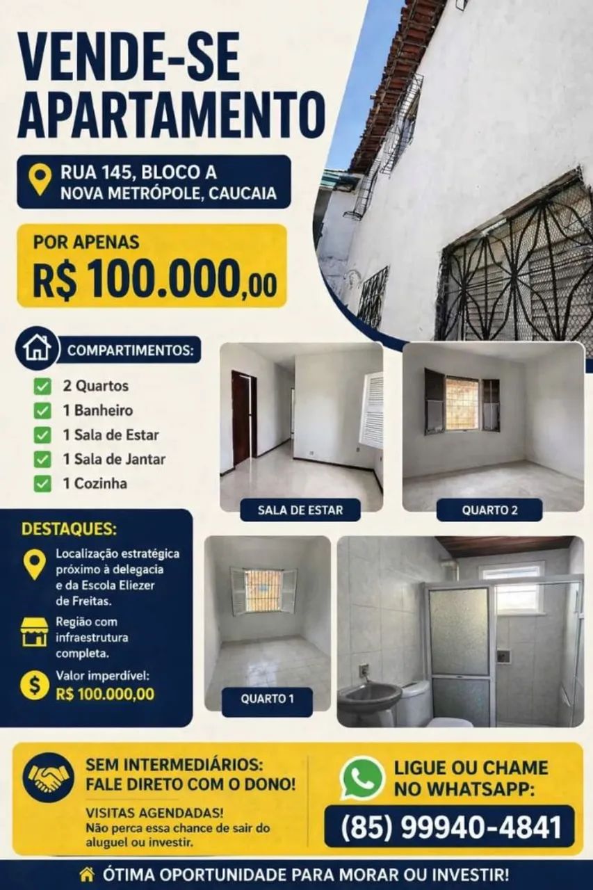 VENDE-SE APARTAMENTO