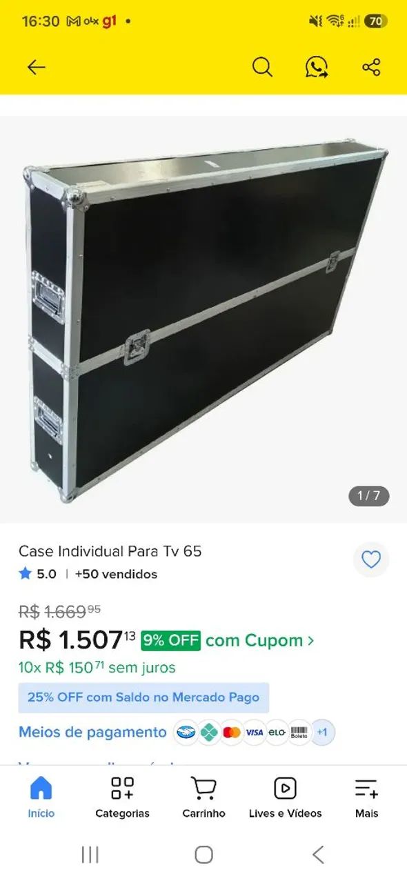 Case para televisao 65 polegadas - Foto 2