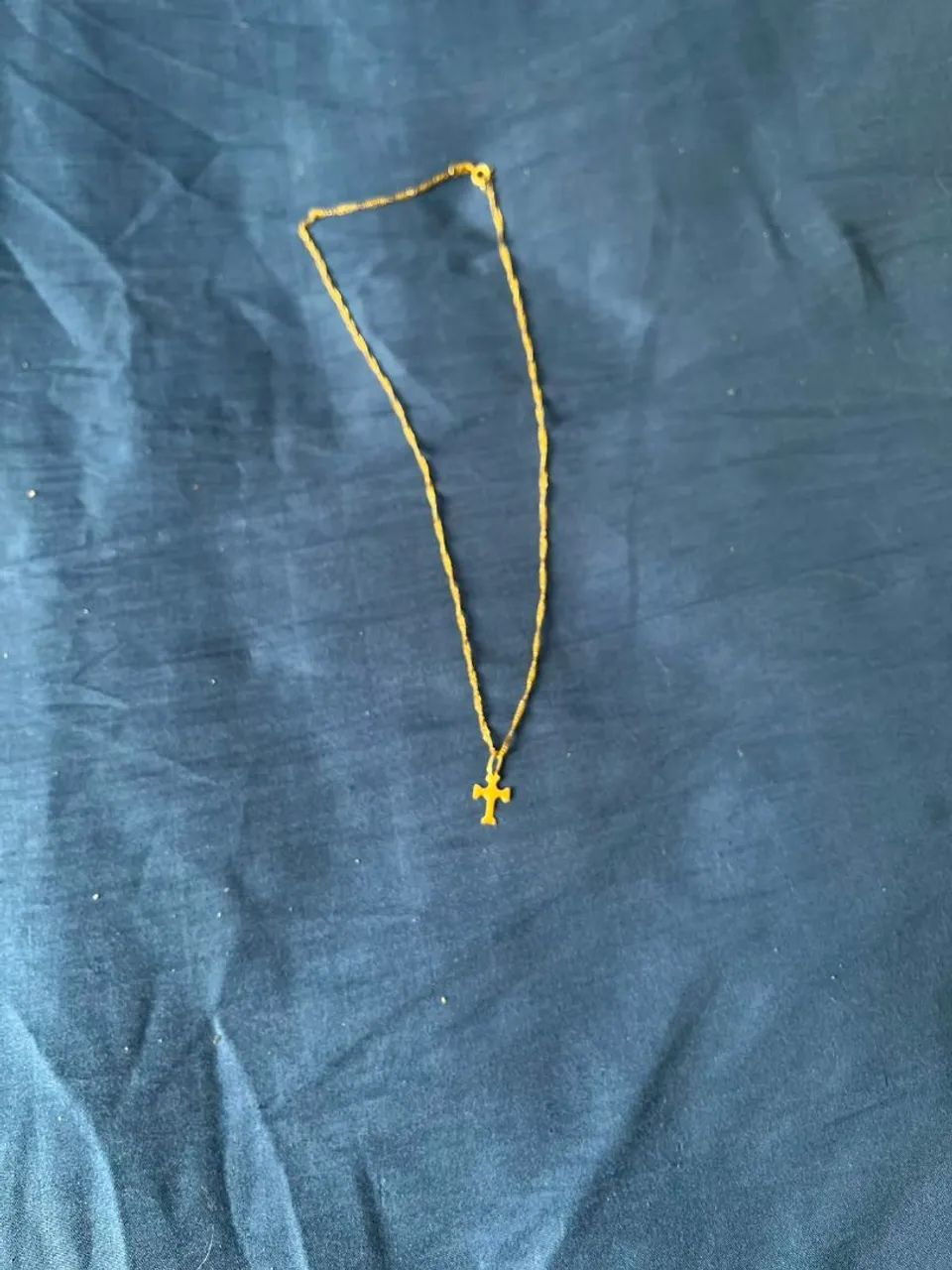 Corrente de Ouro 18K com Pingente de Cruz - 0,95 g - Foto 4