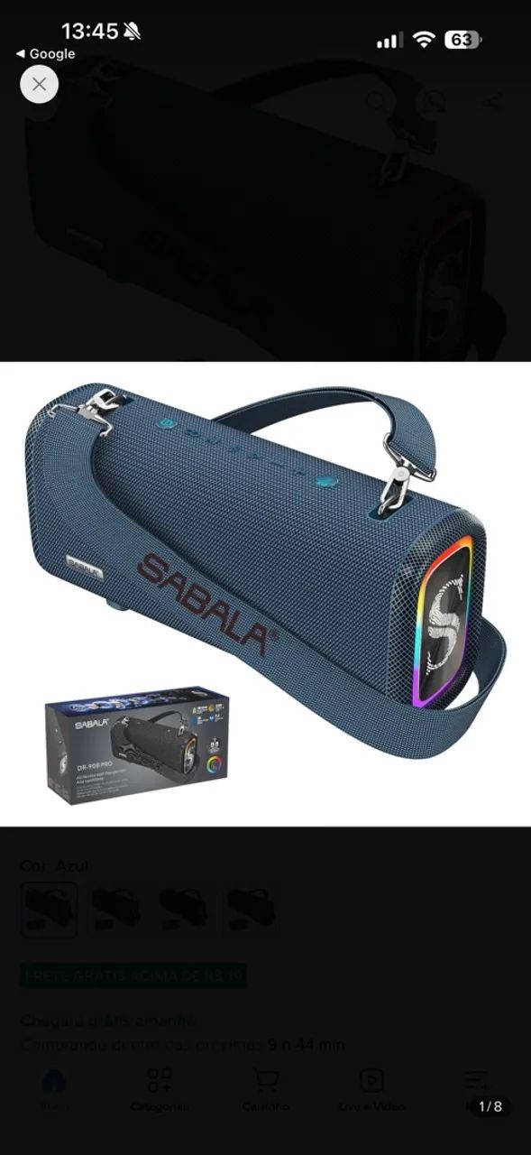 Sabala DR908 Pro Azul - muito nova completa !!! - Foto 4